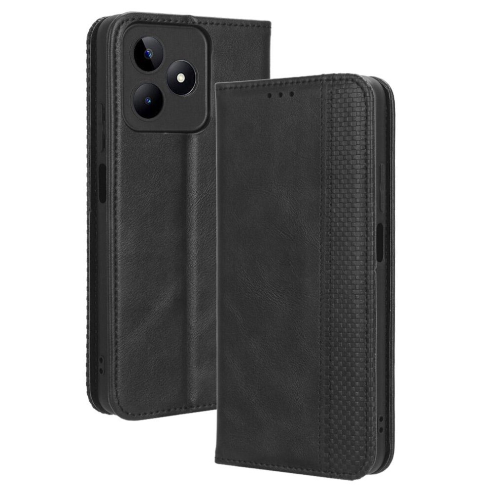 (Black) Case For Realme Narzo N53 4G Pu Leather Wallet Magnetic Closure Black 764762561246