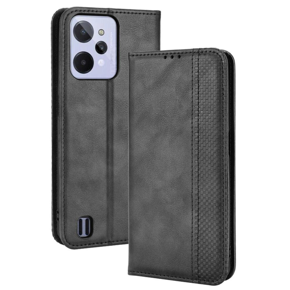 (Black) Case For Realme C31 Pu Leather Magnetic Closure Wallet Black 764762561406