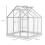 Outsunny Outsunny 6 x 6ft Walk-In Polycarbonate Greenhouse with Foundation Window Silver 2
