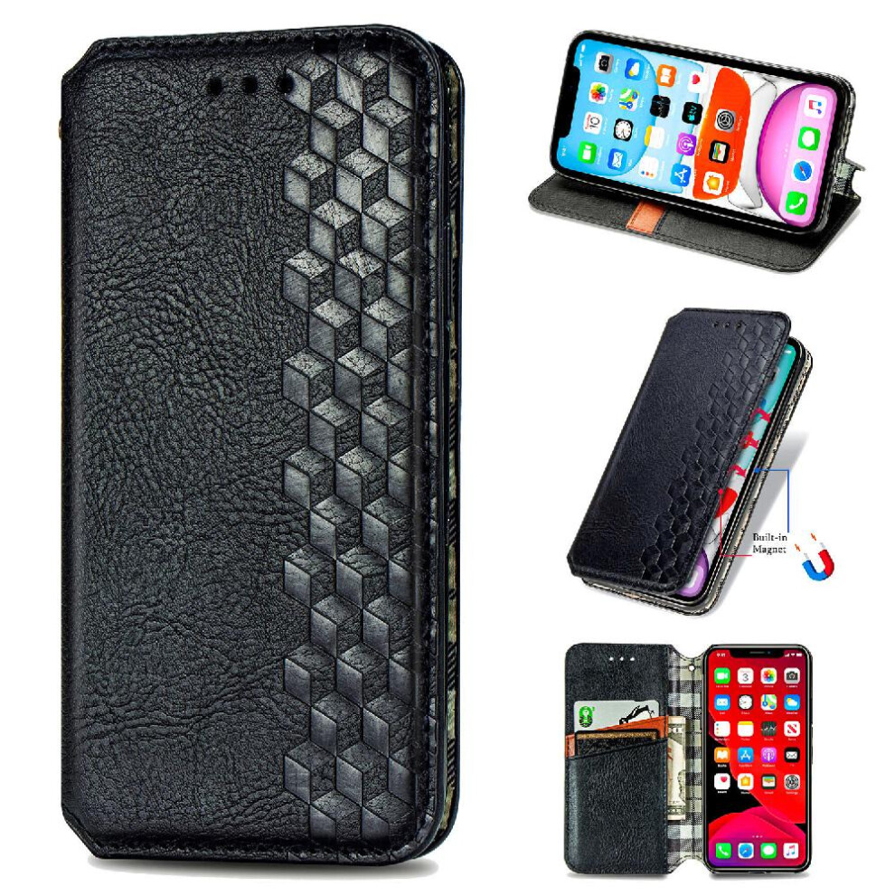 (Black) Case For Apple Iphone X / Xs Leather Case Wallet Function Flip Cover Fashion Design Exquisite Business Black 764762562113