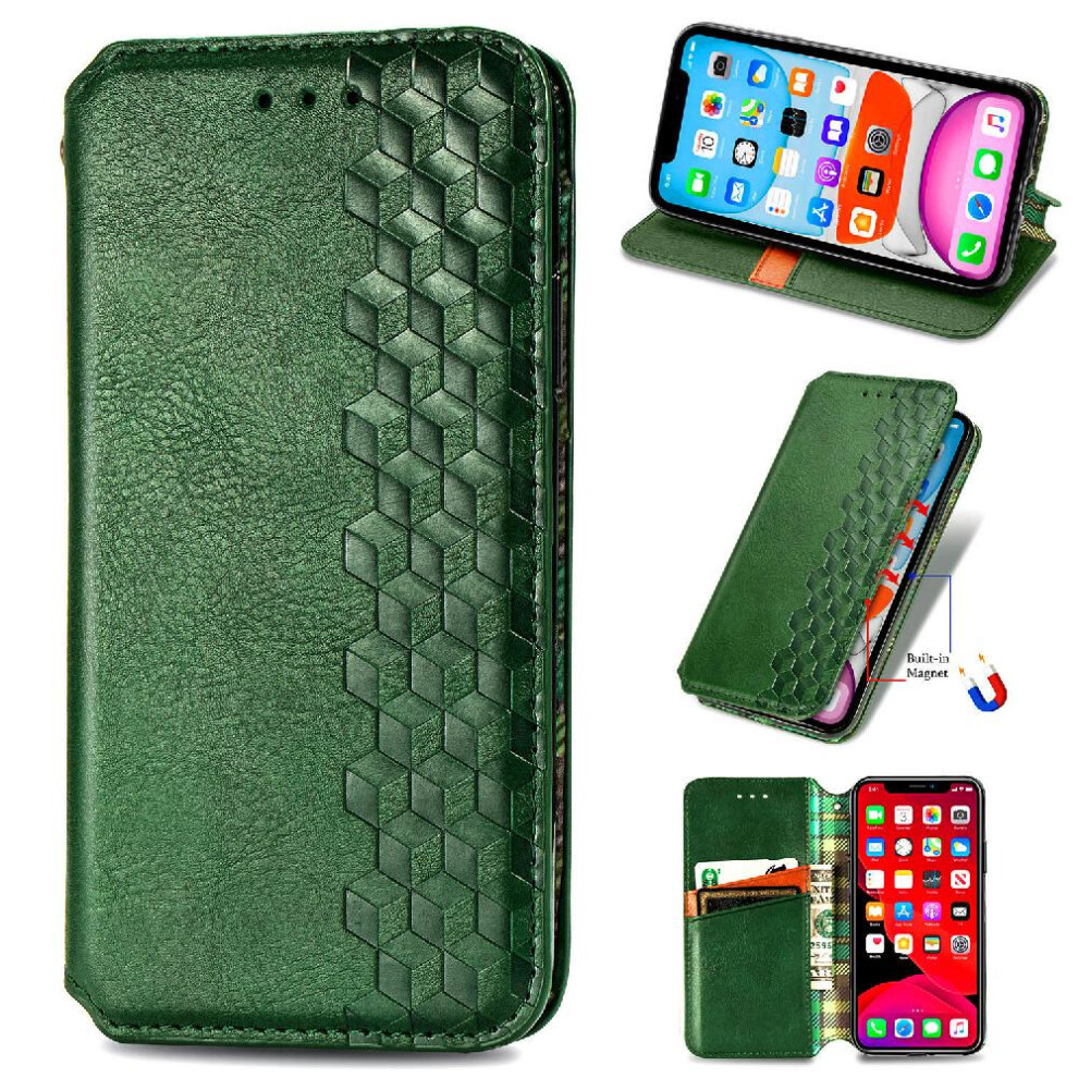 (Green) Case For Apple Iphone X / Xs Leather Case Wallet Function Flip Cover Fashion Design Exquisite Business Green 764762562137