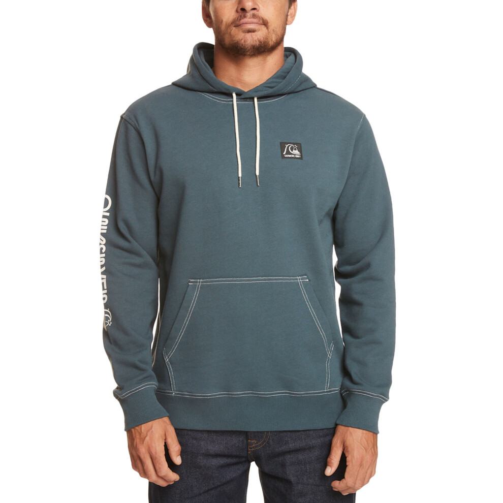 (M, Navy) Quiksilver Mens The Original Cotton Pullover Hoody Sweatshirt Hoodie