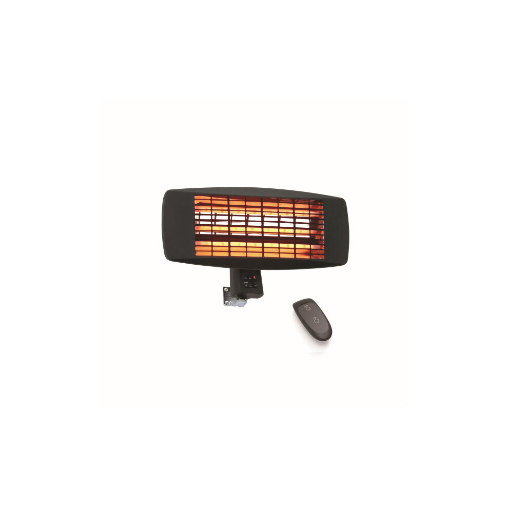 Devola Core 2kW Wall Mounted Garden Patio Heater (Black) - DVSPH20WMB