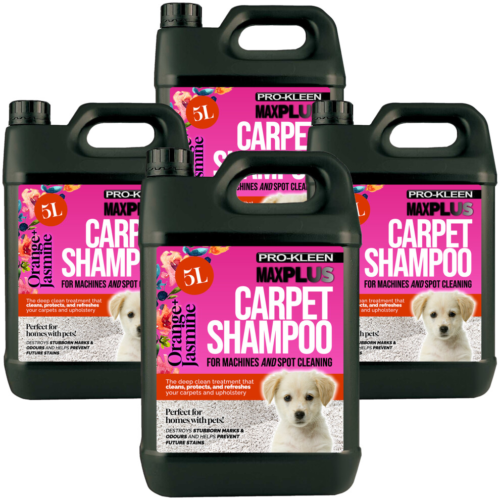 (Orange Blossom & Jasmine, 20L) Pro-Kleen 5L MAXPlus Carpet Cleaner