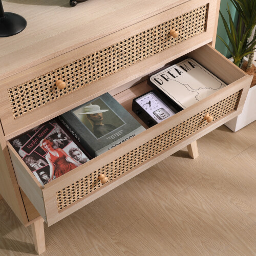 Spot On Dealz Rattan 3 Drawer Chest Cabinet Bedside Table Storage Unit Nightstand 2