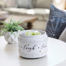 Illuminaire Live, Laugh, Love Fan Fragrance Warmer- Whisper Quiet Fan Circulates Scent from Scented Candle Wax Melts