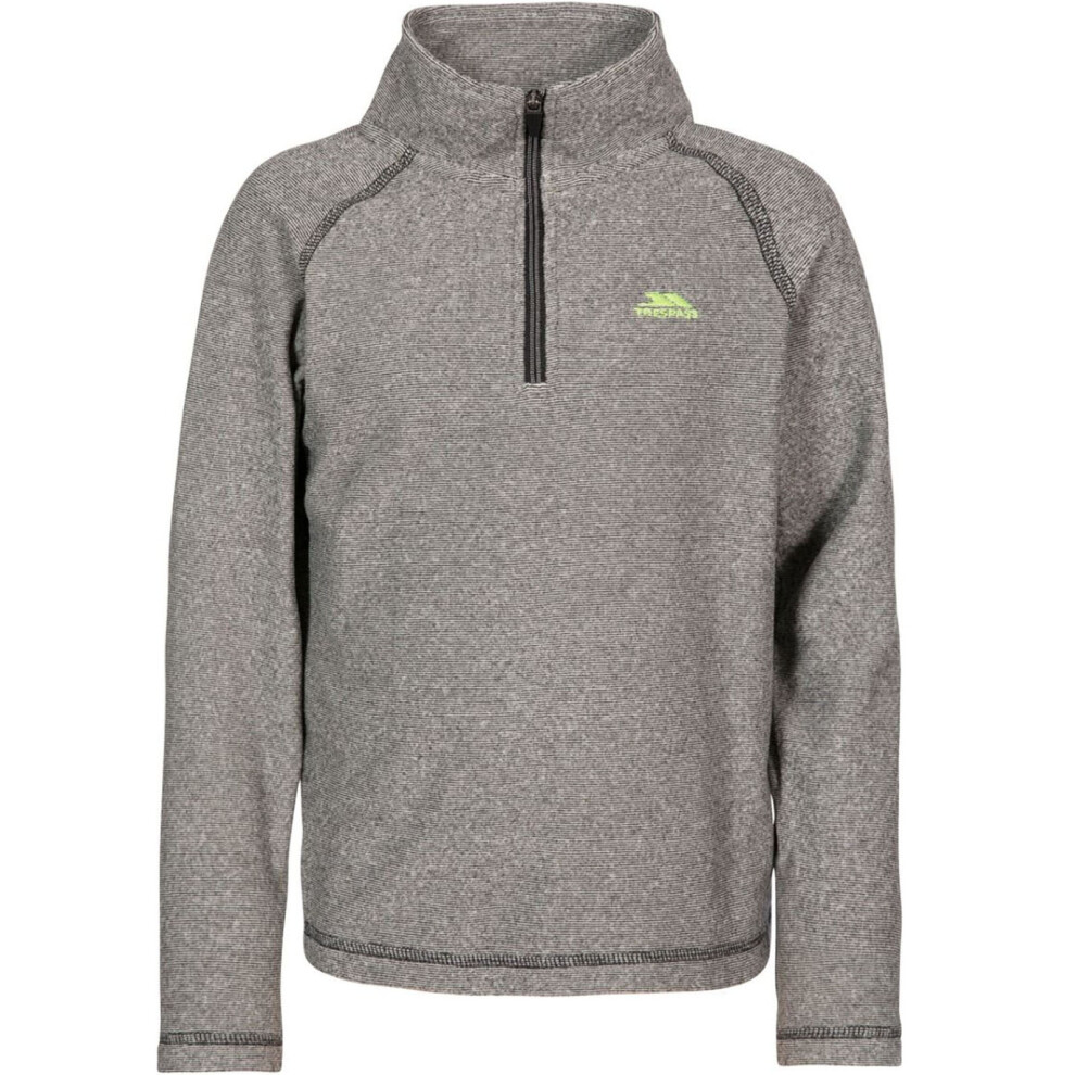 (5-6 Yrs, Black) Trespass Kids Keynote AT100 Half Zip Pullover Long Sleeve Fleece