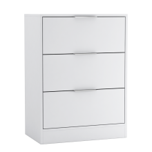 (60cm White) 60/80cm Chest of 3 Drawers Compact Storage Bedside Cabinet Furniture