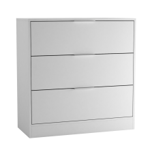 (80cm White) 60/80cm Chest of 3 Drawers Compact Storage Bedside Cabinet Furniture
