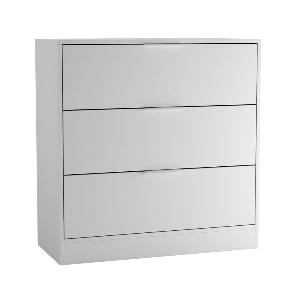 (80cm White) 60/80cm Chest of 3 Drawers Compact Storage Bedside Cabinet Furniture