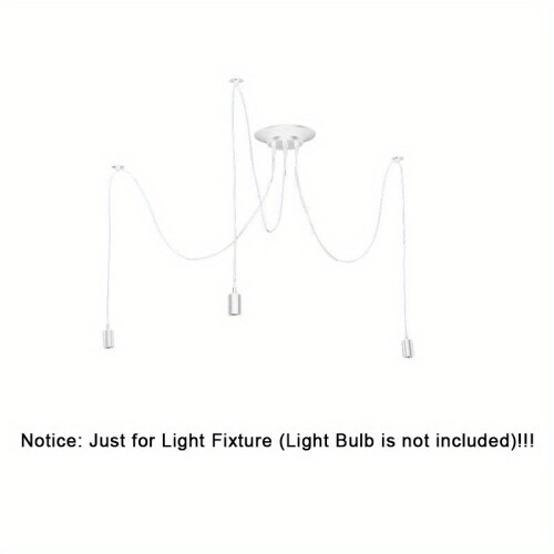1pc White Pendant Light, DIY Art Spider Ceiling Light, Hanging Modern Nordic Retro LED Lights, Vintage Loft Decorative Pendant Light