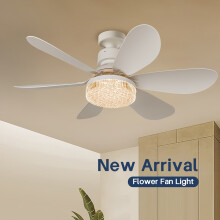 (40W-52.07cm) 1 Pack Small E27 Screw-in Fan Light With Light & Remote