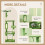 PawHut PawHut 142cm Cat Tree with Scratch Posts Hammock Platforms Toy Balls, Green 5