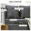 Homcom HOMCOM Folding Sleeper Sofa Bed Chair with Pillows, Pocket, Grey 4
