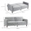 Homcom HOMCOM Convertible Sofa Futon Velvet-Touch Tufted Couch Sofa Bed Grey 2