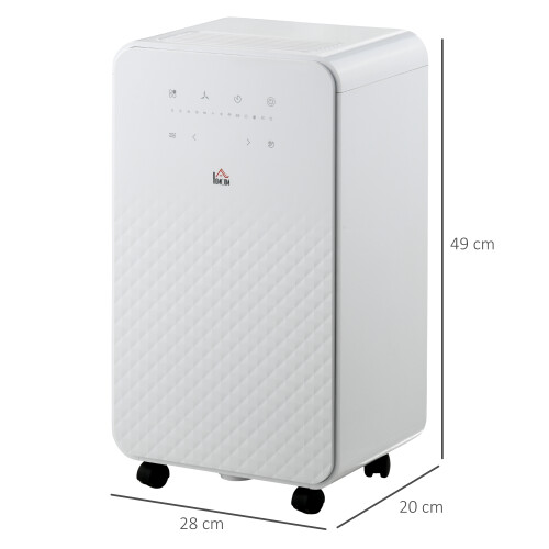 Homcom HOMCOM 10L/Day Protable Quiet Air Dehumidifier with Purifier, Timer, 5 Modes 1