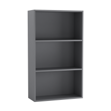 (60cm Grey) Wide 3 Shelf Tier Wooden Bookcase Cabinet Storage Shelving Display Shelves Unit