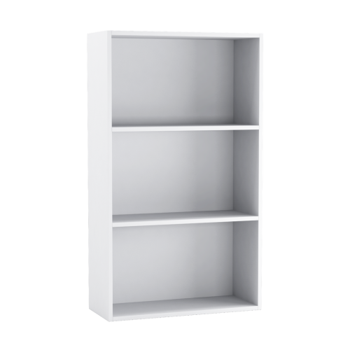 (60cm White) Wide 3 Shelf Tier Wooden Bookcase Cabinet Storage Shelving Display Shelves Unit