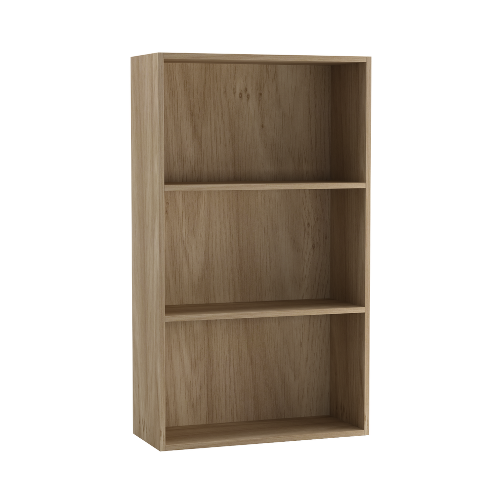 Urbn Living (60Cm Oak) Wide 3 Shelf Tier Wooden Bookcase Cabinet Storage Shelving Display Shelves Unit
