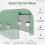 Outsunny Outsunny 2.5 x 2m Walk-In Polytunnel Greenhouse with Roll Up Door Windows Green 2