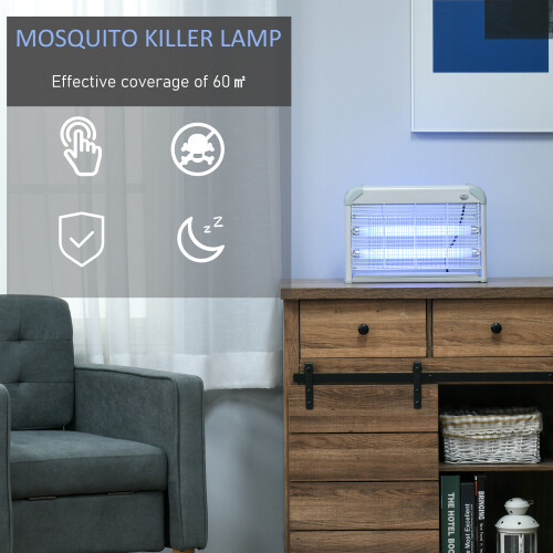 Outsunny Outsunny 20W Mosquito Killer Electric Insect Fly Pest Control Bug Zapper Trap UV 2