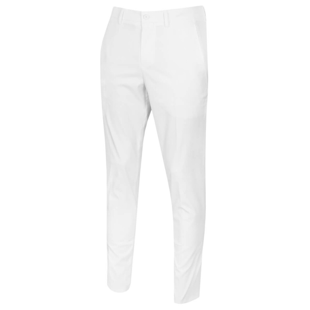 (38" Waist, White) Hugo Boss Mens T Phoenix Tapered Water Repellent Chinos Golf Trousers