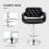Homcom HOMCOM Adjustable Height Barstool Steel Pole PU Leather, Black 3