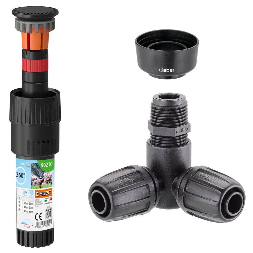 Claber Colibri 90210 360 Pop-Up Micro Sprinkler 3-Way Bundle