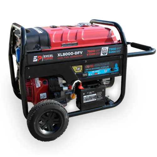 Excel Power Electric Start  7.8KW Open Framed Dual-Fuel Generator 2
