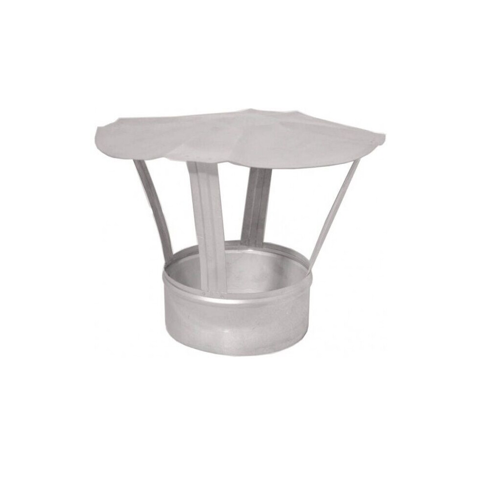 (110Mm) 80Mm Galvanised Steel Chimney Cowl 5056517966556