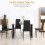 Homcom HOMCOM Dining Table Set for 4, Kitchen Table and Chairs w/ Padded Seat Black 3