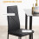 Homcom HOMCOM Dining Table Set for 4, Kitchen Table and Chairs w/ Padded Seat Black 4