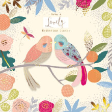 Pretty Foiled Birds Happy Mother's Day Greeting Card Paper Gallery Cards