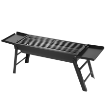 (KCT Folding Barbecue with Side Shelves) KCT Foldable Portable Compact Charcoal BBQ Folding Picnic Grill Barbecue Stove for Outdoor Tabletop, Travel, Camping, Motorhomes, Caravans