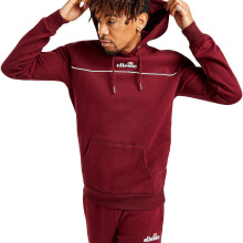 (S, Burgundy) Ellesse Mens Kasper Oh Hooded Pullover Sweatshirt Sweater Jumper Hoody Hoodie