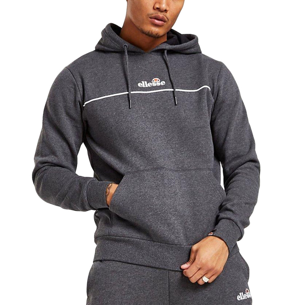 Ellesse (S, Dark ) Mens Kasper Oh Hooded Pullover Sweatshirt Sweater Jumper Hoody Hoodie Grey