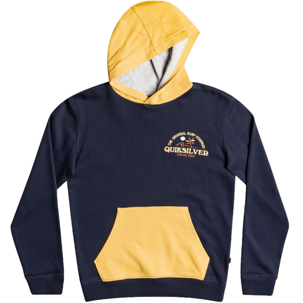 (16 Yrs, Navy Blazer) Quiksilver Boys Open Spot Pullover Hooded Sweatshirt Hoody Hoodie Jumper Top