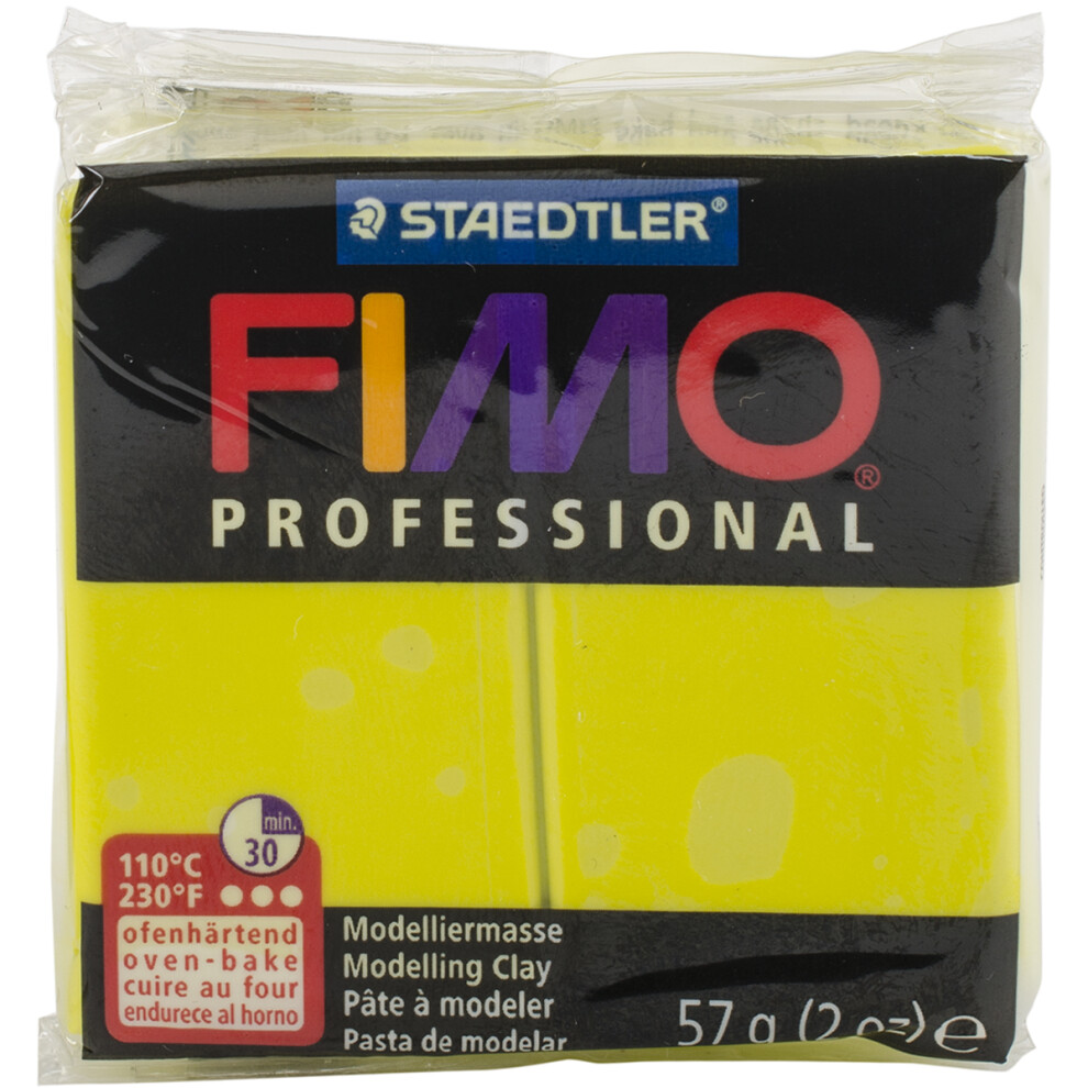 Fimo Professional Soft Polymer Clay 2oz-Lemon Yellow EF8005-1