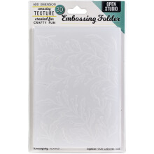 Memory Box 3D Embossing Folder 4.5"X5.75"-Gracious Leaves EF1002
