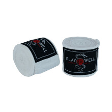 BOXING ELASTICATED STRETCH COTTON WHITE HAND WRAPS - 4M