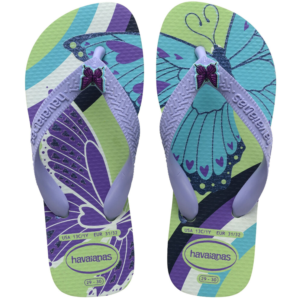 (12K UK, Citronella) Havaianas Kids Fantasy Unicorn Summer Beach Sandals Thongs Flip Flops - Multi