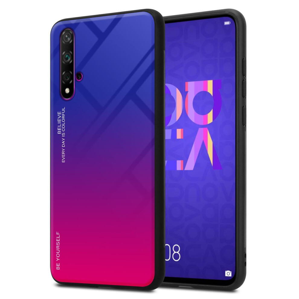 (PURPLE - RED) Cadorabo Case for Honor 20 / 20S / Huawei NOVA 5T Cover Protection TPU Silicone Gel  Back case