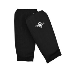 (X-Small ) ELASTICATED COTTON SHIN PADS - BLACK