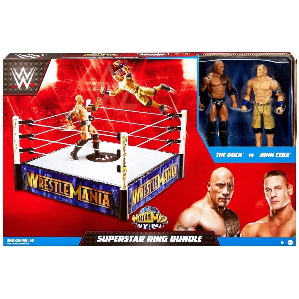 WWE WrestleMania 29 The Rock vs John Cena Superstar Ring Bundle