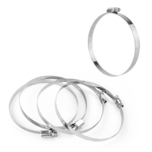 (Pack of 5) KCT 90-120mm Stainless Steel 304 Adjustable Clip Dish Washing Machine Hose Pipe Clamp