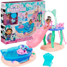 Gabbys Puppenhaus Purr-ific Pool-Spielset mit Gabby- und MerCat-Figuren, farbwechselnden Meerjungfrauenschwnzen und Poolzubehr, Kinderspielzeug fr