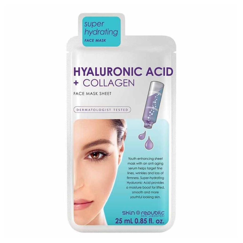 Skin-Republic Skin Republic Hyaluronic Acid + Collagen Face Mask 25Ml
