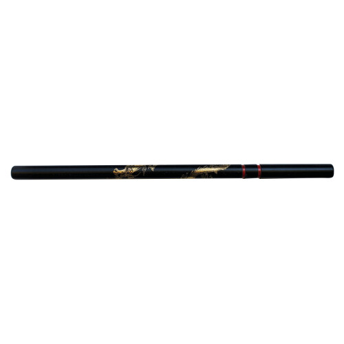 DELUXE ESCRIMA STICK BLACK OAK WITH GOLD DRAGON