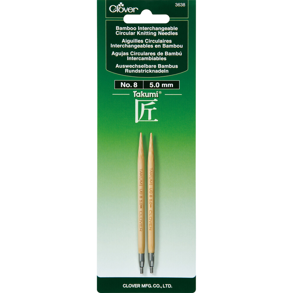 Takumi Bamboo Interchangeable Circular Knitting Needles-Size 8/5mm 3638-8