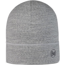 (One Size, Light Grey) Buff Unisex Merino Wool Lightweight Warm Winter Beanie Hat